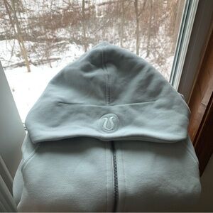 Lululemon Athletica Scuba M/L Ocean Air Oversized Full Zip Cropped